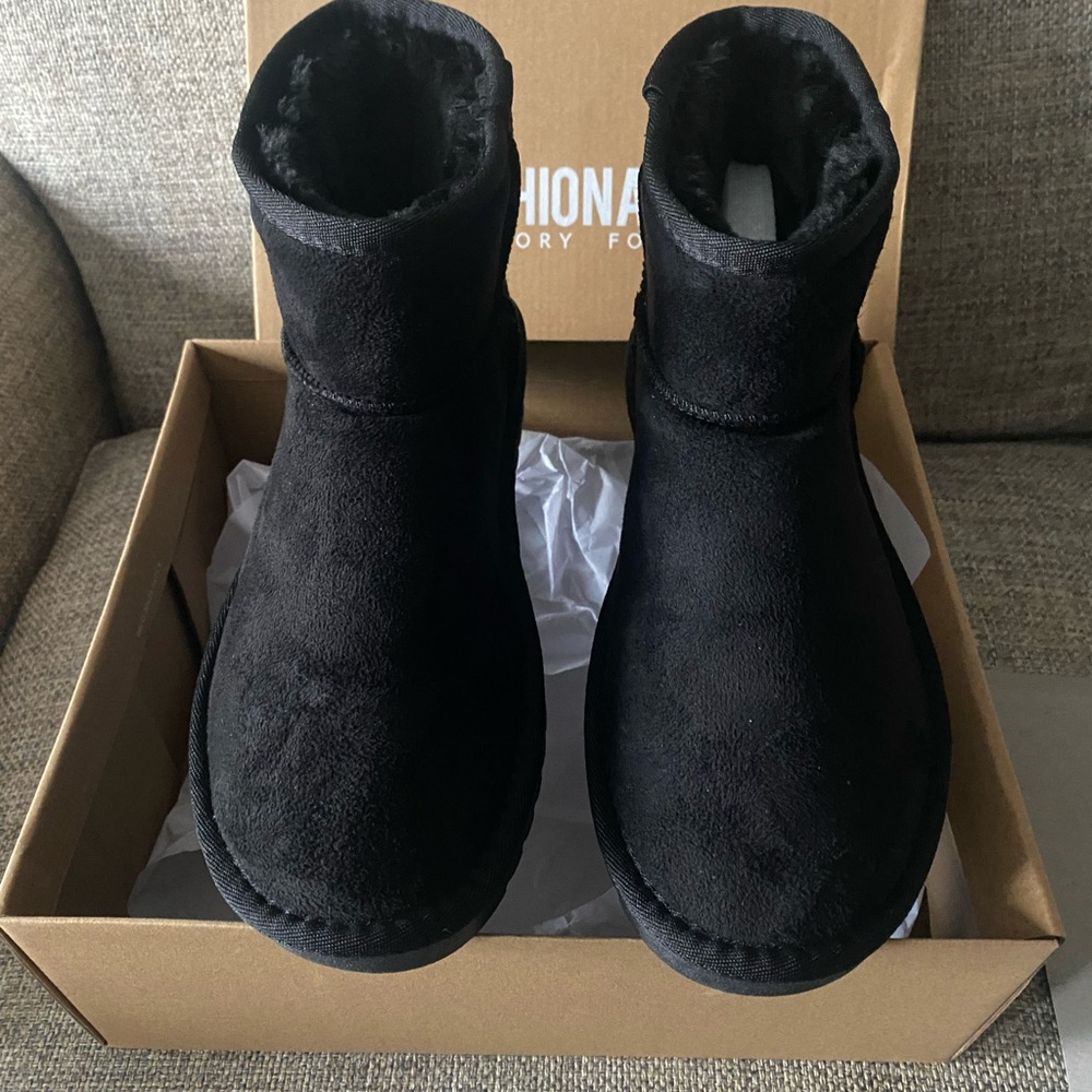 Women's Black Suede Ankle Boots